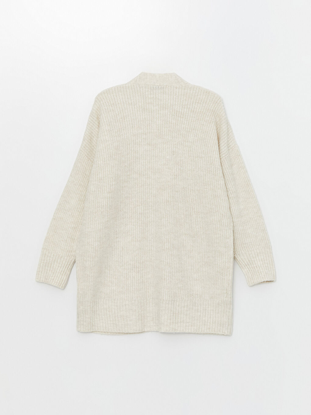 Shawl Collar Textured Oversize Women's Knit Cardigan-5