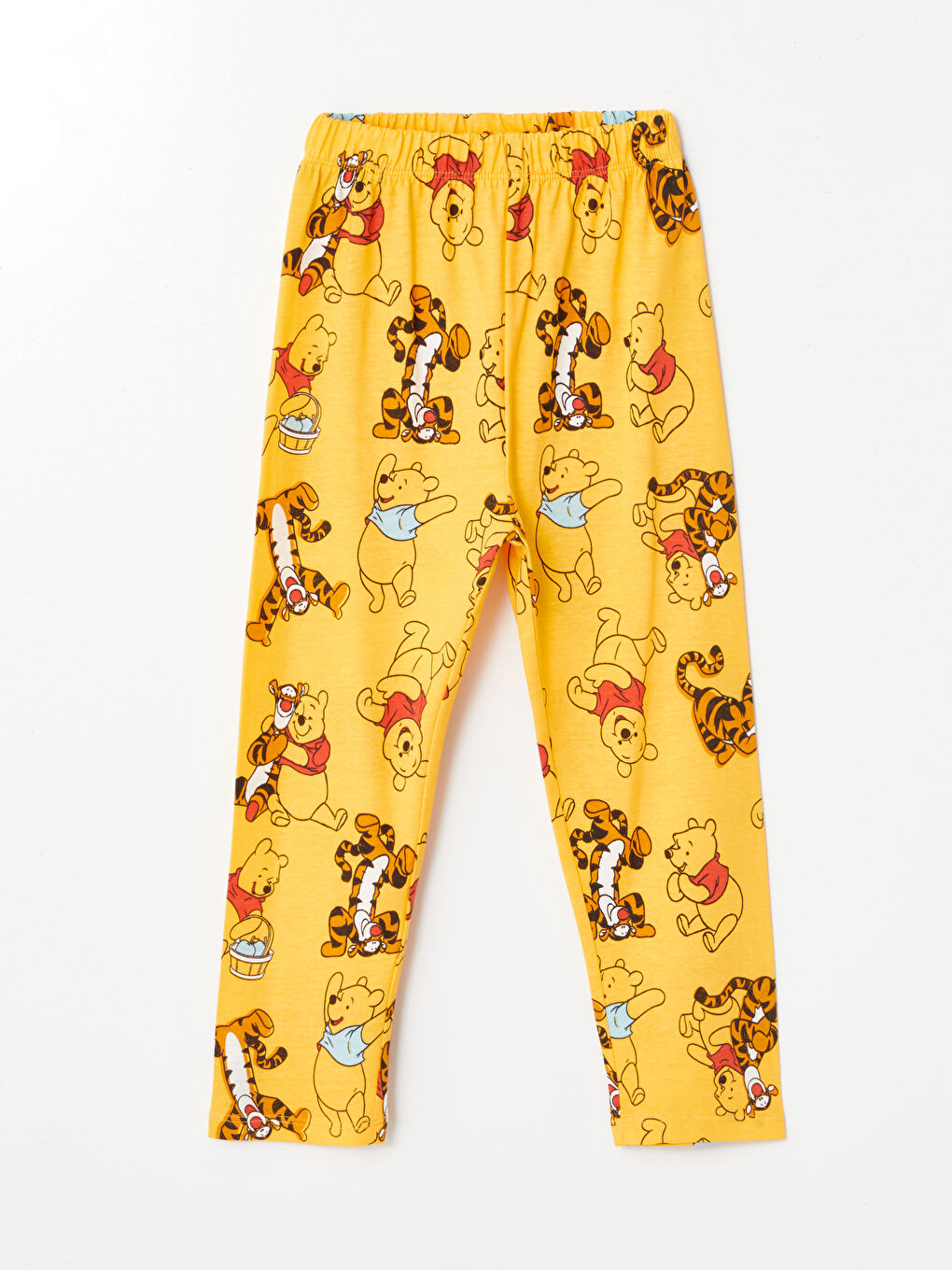 LCW baby Açık Sarı Baskılı Polo Yaka Kısa Kollu Winnie the Pooh Baskılı Erkek Bebek Pijama Takımı - 3