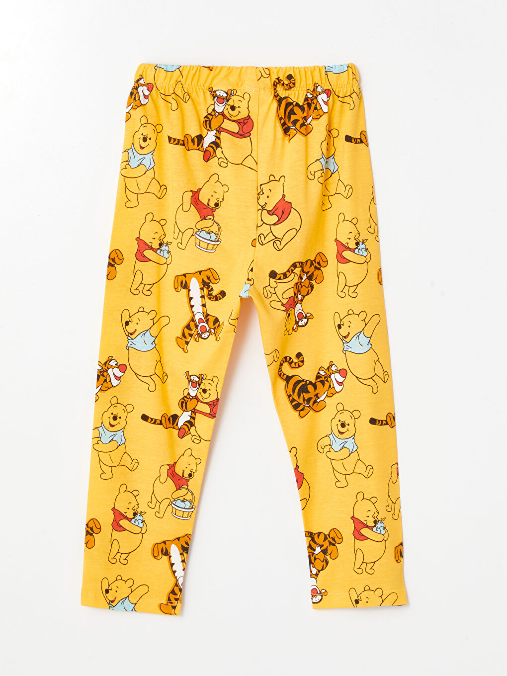 LCW baby Açık Sarı Baskılı Polo Yaka Kısa Kollu Winnie the Pooh Baskılı Erkek Bebek Pijama Takımı - 4