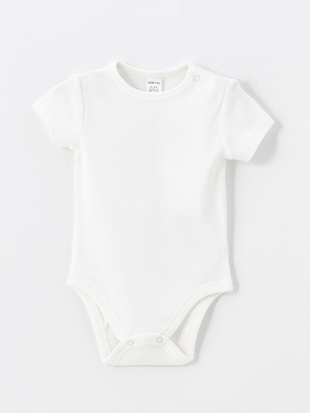 Ekru Bisiklet Yaka Erkek Bebek Çıtçıtlı Bodysuit