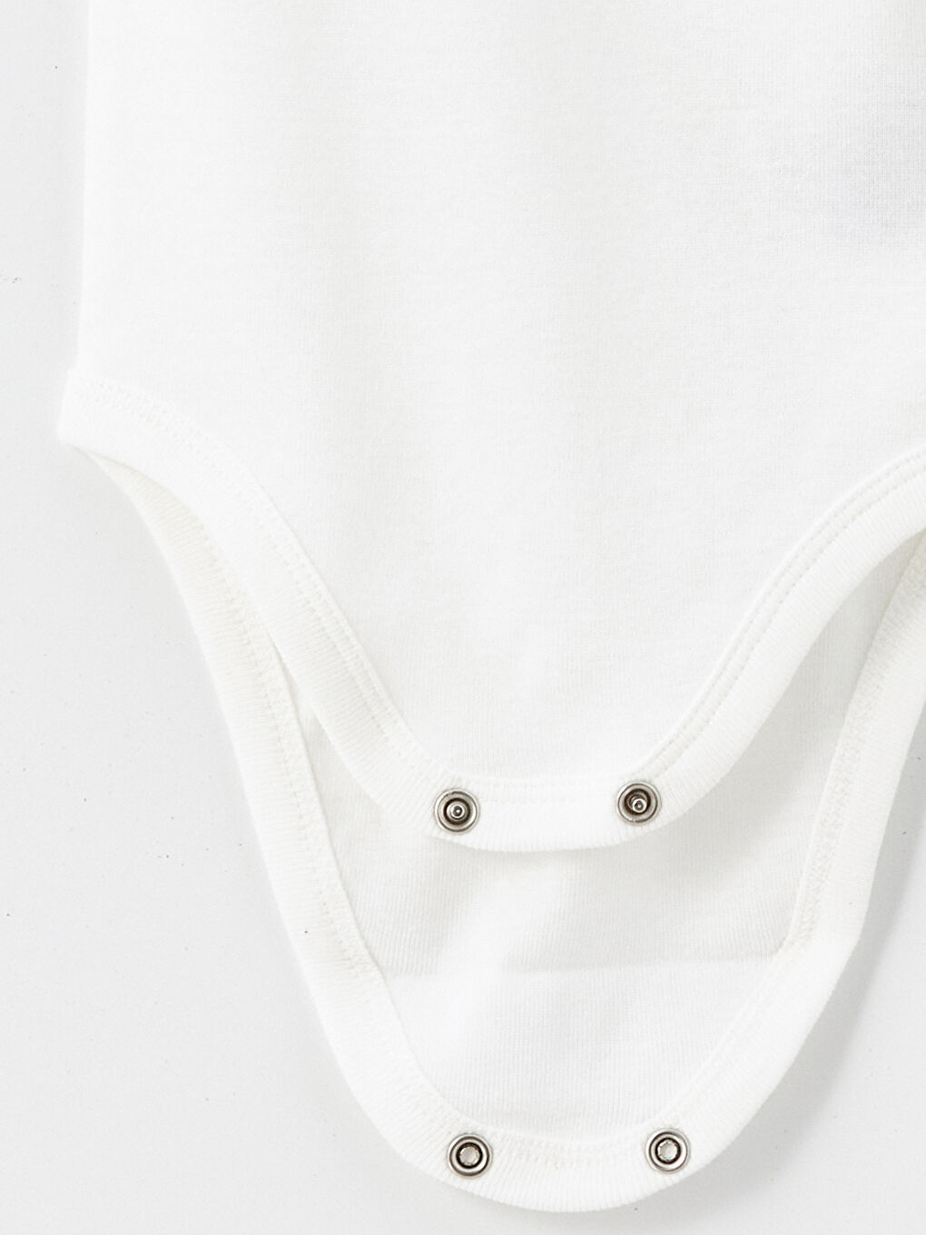 Ekru Bisiklet Yaka Erkek Bebek Çıtçıtlı Bodysuit-2