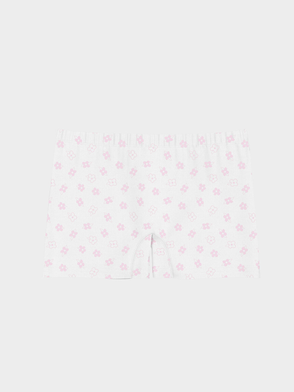 Beyaz Baskılı Kız Çocuk Boxer 3'lü-1
