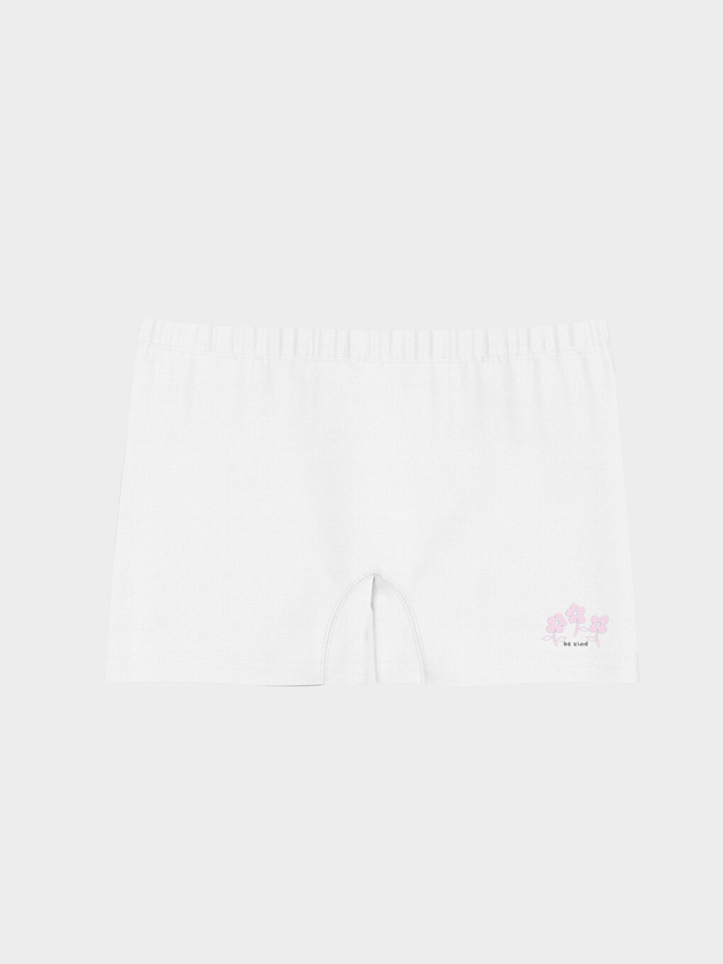 Beyaz Baskılı Kız Çocuk Boxer 3'lü-3