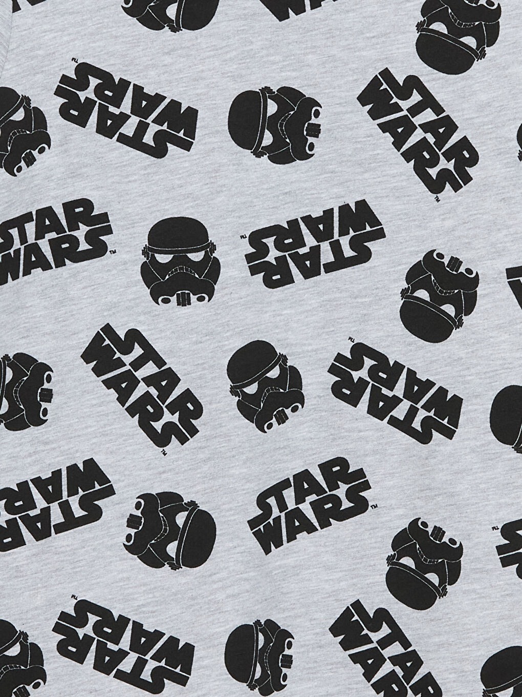 LCW Kids Gri Bisiklet Yaka Star Wars Baskılı Uzun Kollu Erkek Çocuk Pijama Takımı - 2