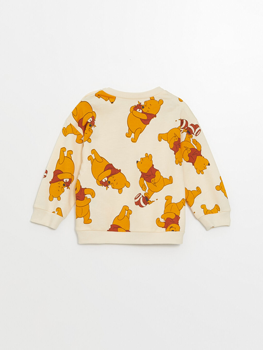 LCW baby Ekru Baskılı Bisiklet Yaka Uzun Kollu Winnie the Pooh Baskılı Erkek Bebek Sweatshirt ve Eşofman Alt 2'li Takım - 3