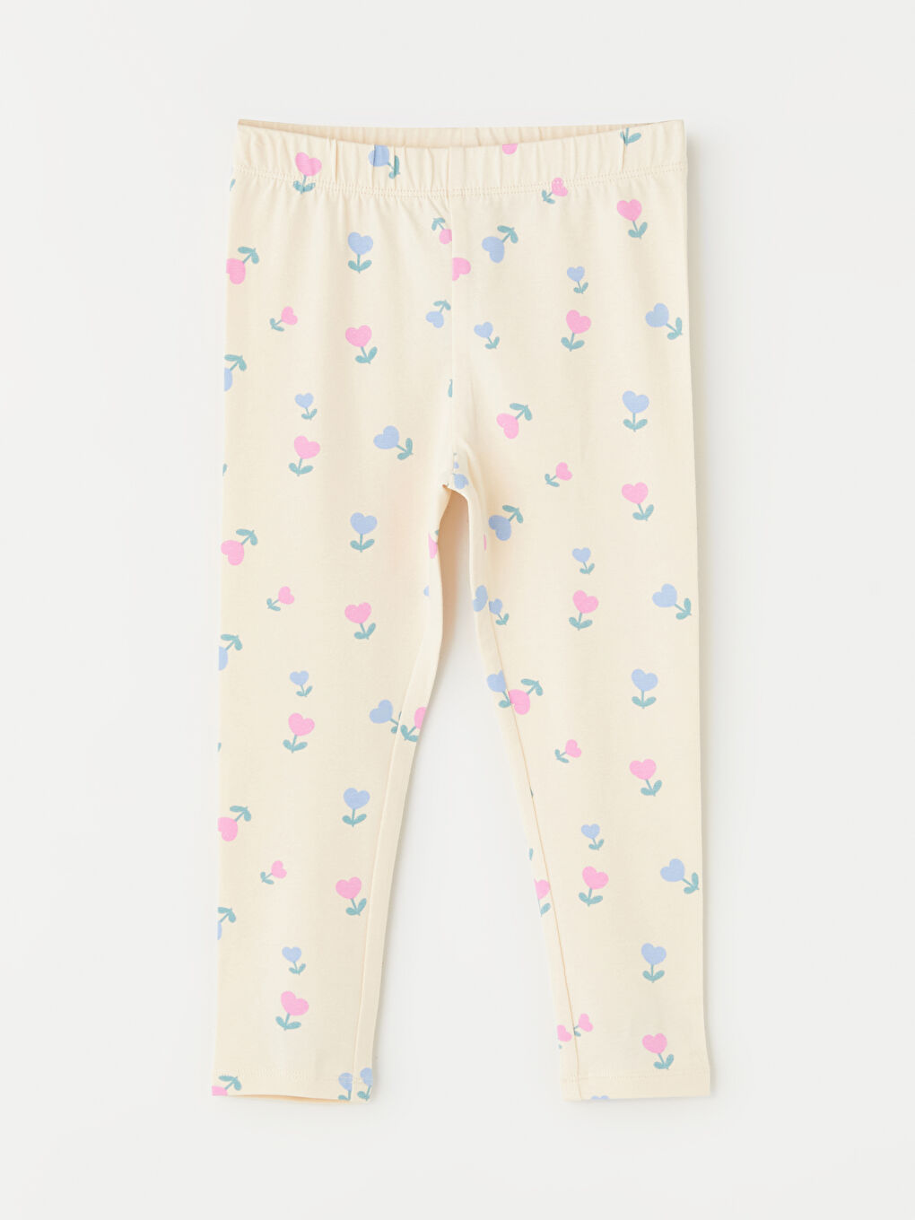 LCW Kids Elasticated Waist Printed Girls' Leggings 2 Pack -W49142Z1-LRA
