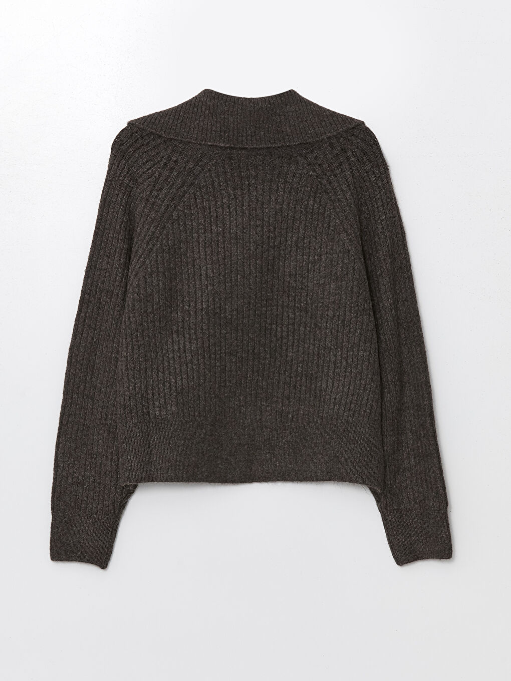 LC Waikiki Jacket Collar Straight Long Sleeve Women Knitwear Cardigan -W49155Z8-D3G