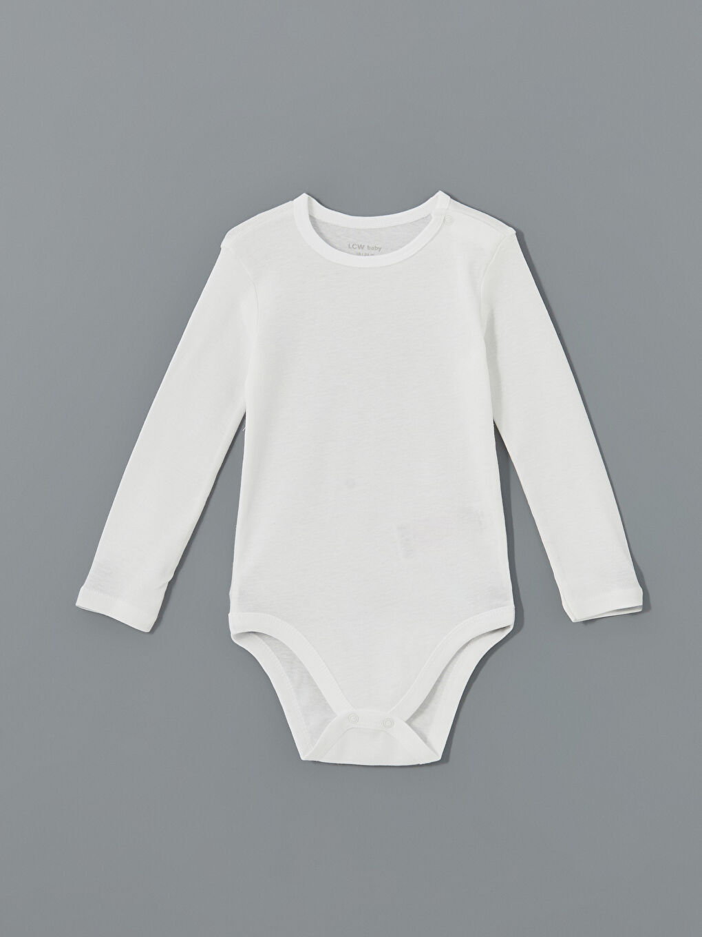 Ekru Uzun Kollu Kız Bebek Çıtçıtlı Body