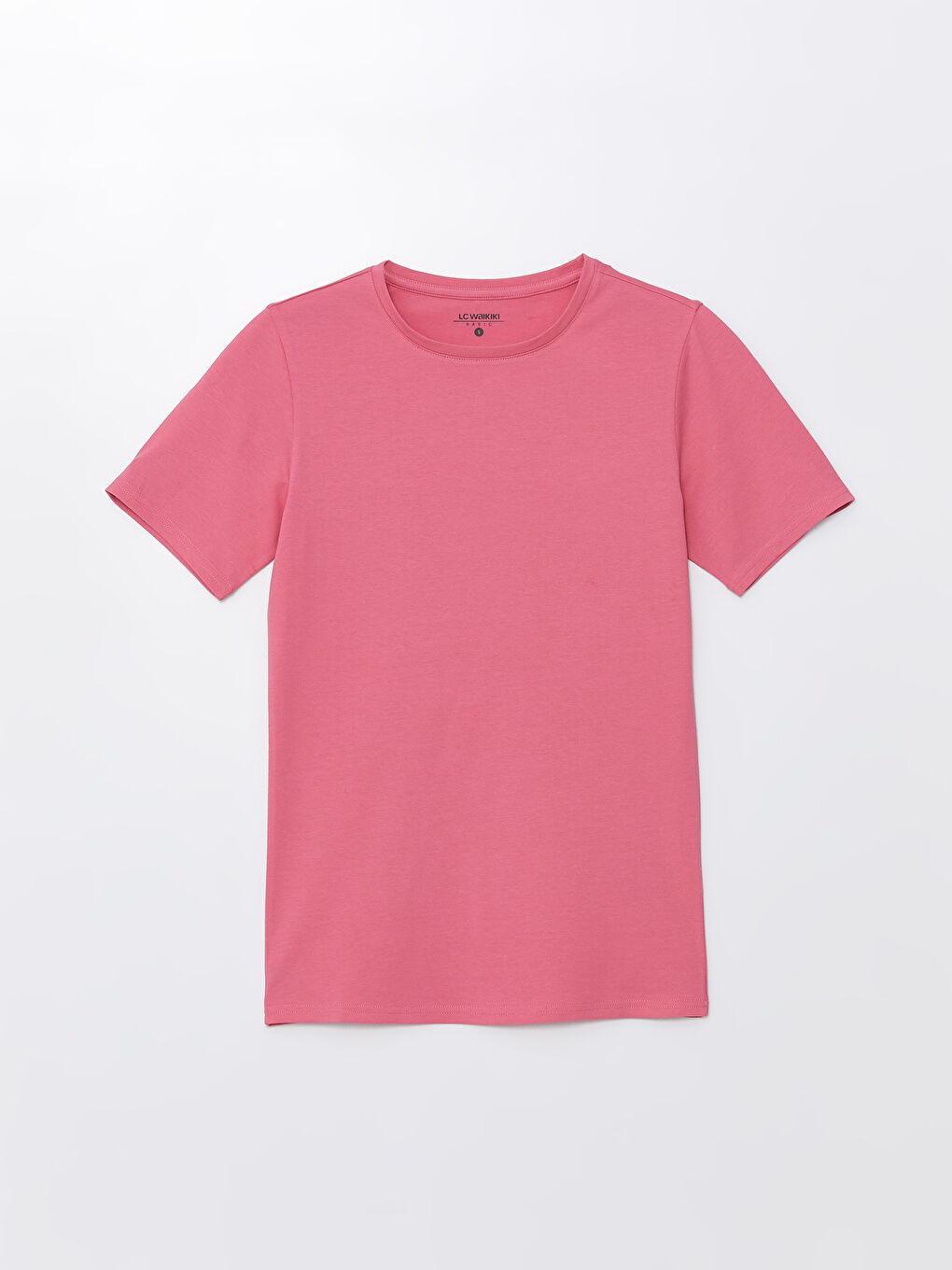 Crew Neck Plain Short Sleeve Women's T-Shirt-5