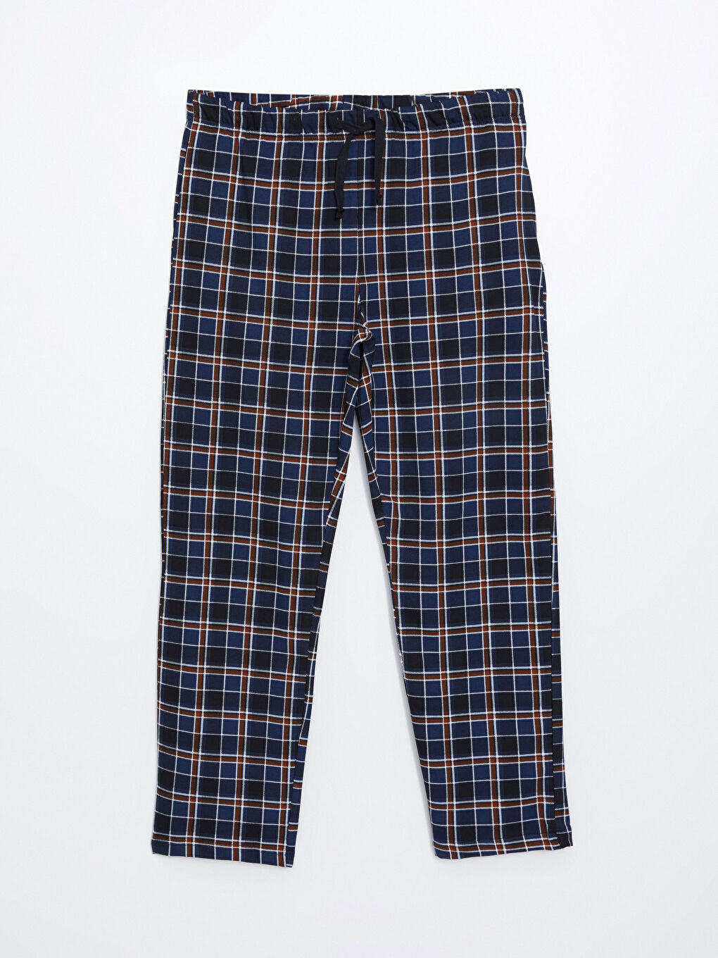 Lacivert Standart Kalıp Ekose Erkek Pijama Alt