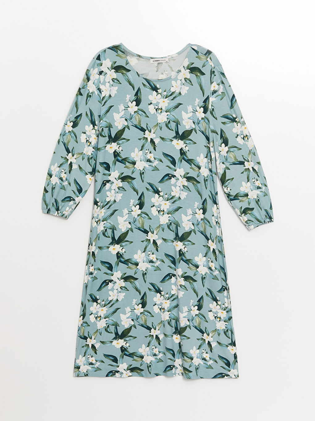 LCW Grace Crew Neck Floral Women's Dress -W49213Z8-LRL