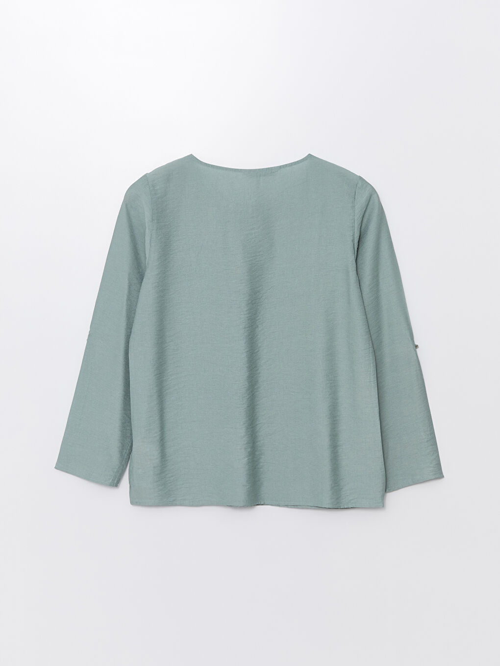 Crew Neck Plain Long Sleeve Women's Blouse -W49217Z8-GBZ