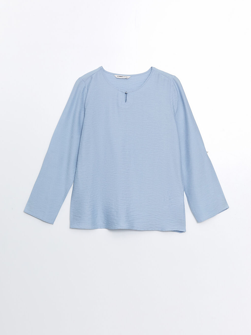 Crew Neck Plain Long Sleeve Women's Blouse -W49217Z8-PPZ