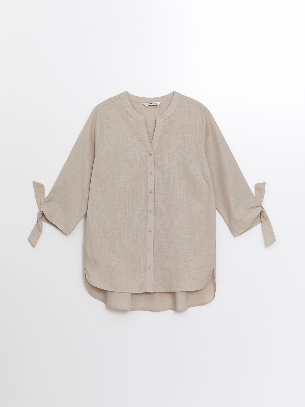 LCW Grace Women's Notch Neck Plain Blouse -W49220Z8-FJS