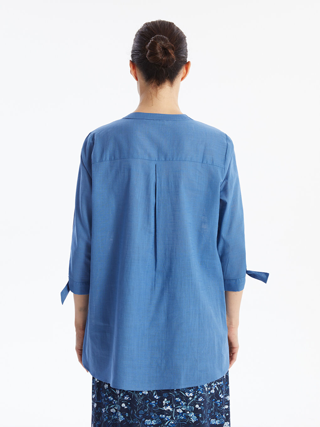 LCW Grace Women's Notch Neck Plain Blouse -W49220Z8-H5X