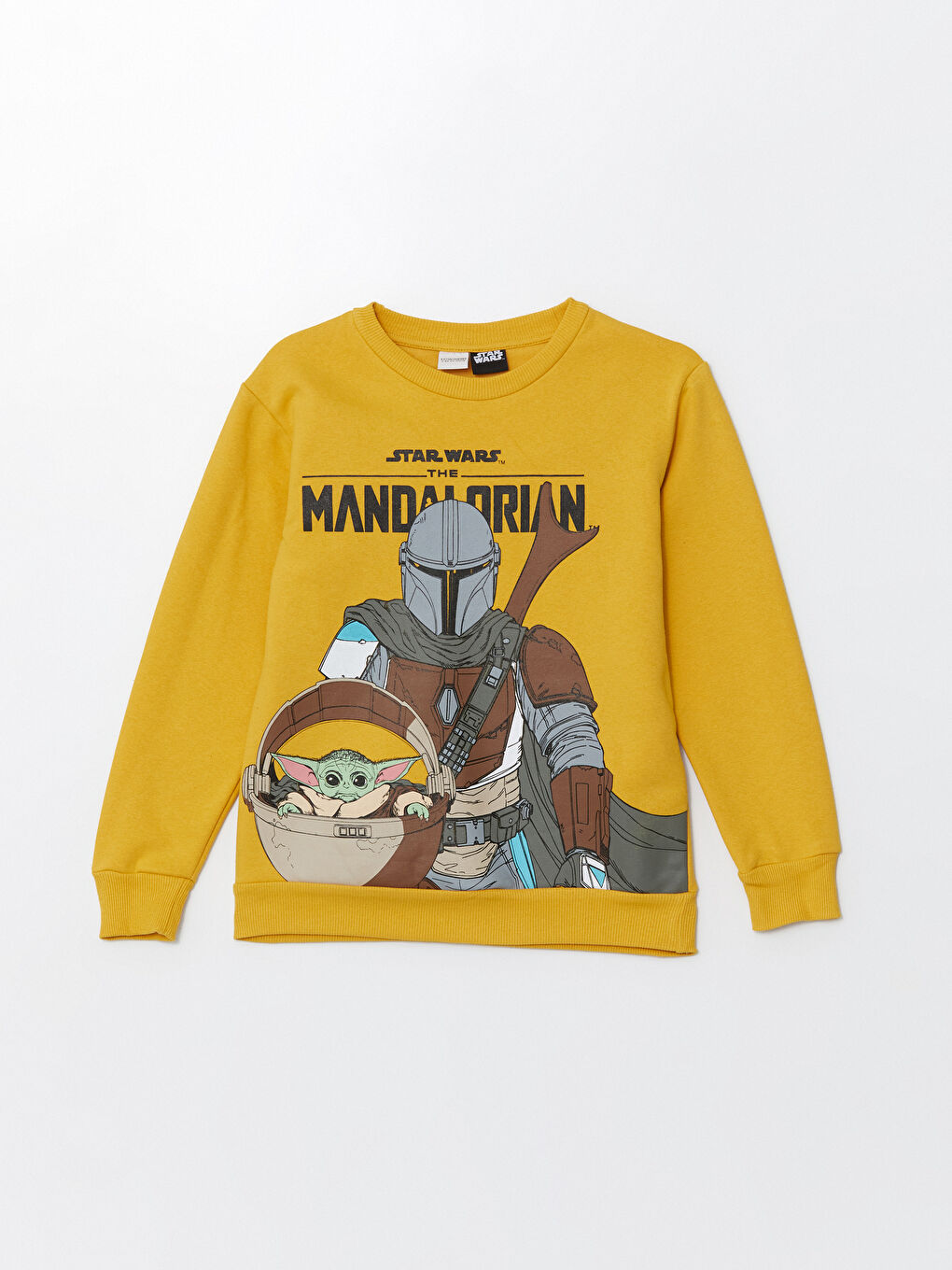 LCW Kids Sarı The Mandalorian Baskılı Erkek Çocuk Kalın Sweatshirt