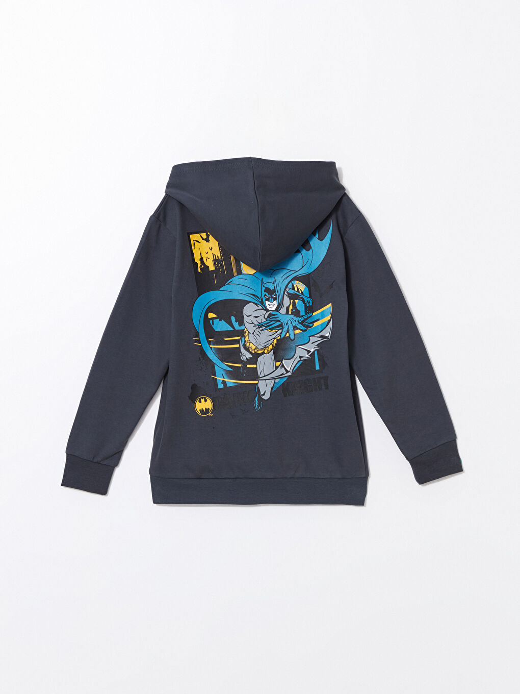 LCW Kids Koyu Gri Kapüşonlu Batman Baskılı Erkek Çocuk Sweatshirt - 2