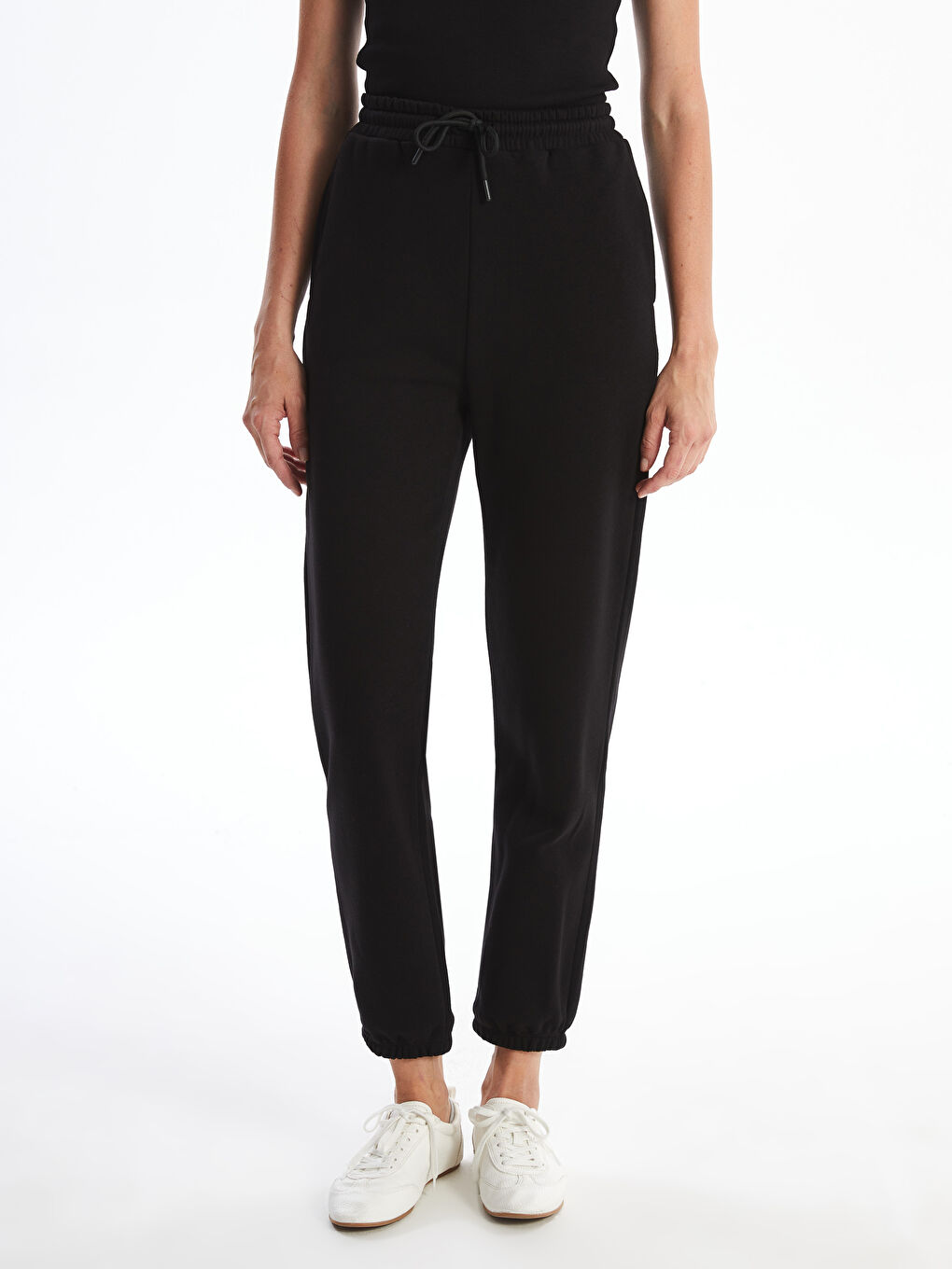 Pantaloni de trening jogger cu talie elastică pentru femei-1