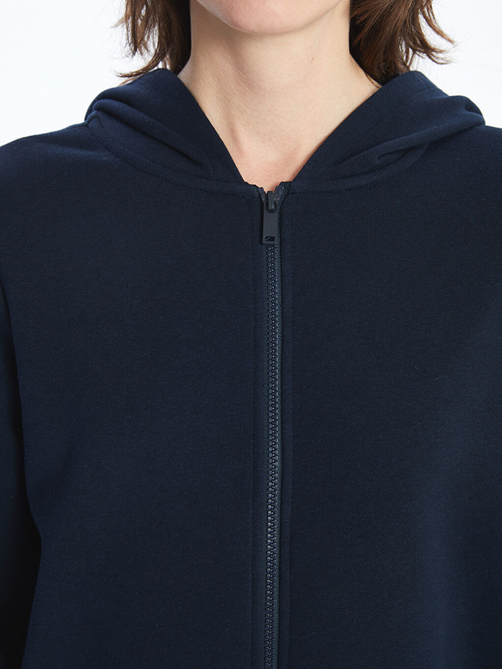 Hooded Women's Thick Zip-Up Sweatshirt-2