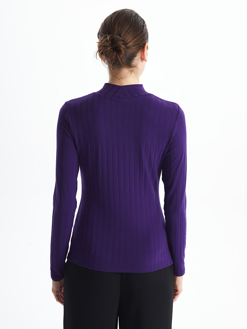 LCWAIKIKI Basic Funnel Neck Plain Long Sleeve Women's Body -W49329Z8-HFL