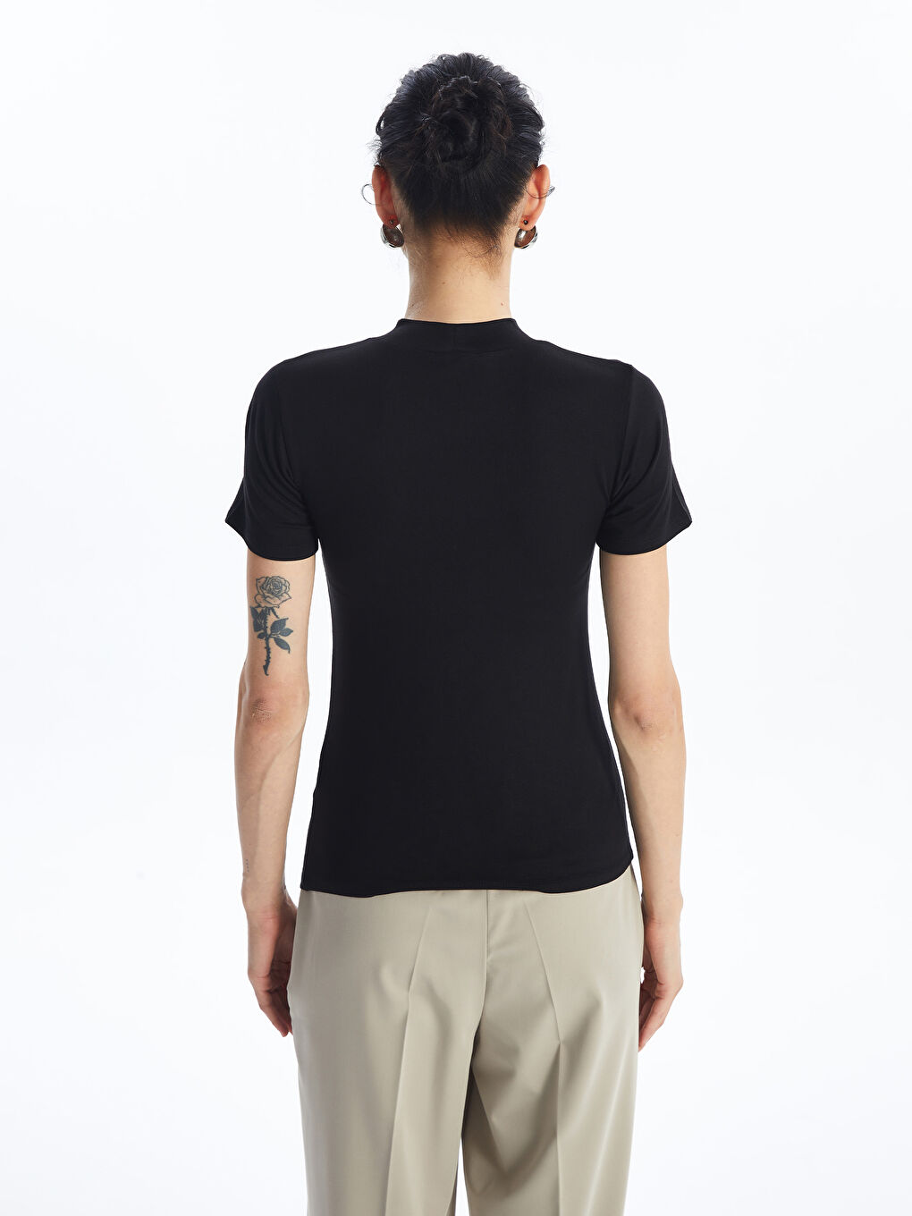 LCWAIKIKI Basic Trichterkragen Damen Körper -W49331Z8-CVL