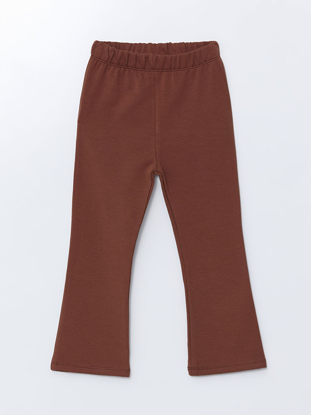 Kahverengi Bisiklet Yaka Çizgili Kız Çocuk Sweatshirt ve Tayt 2'li Takım-3