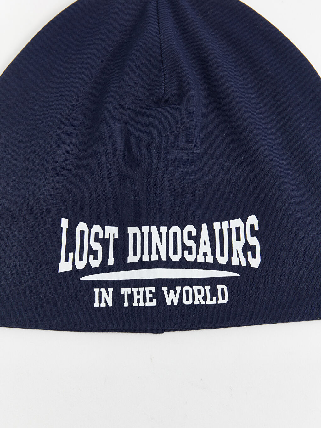 Lacivert Yazı Baskılı Erkek Çocuk Bere-1