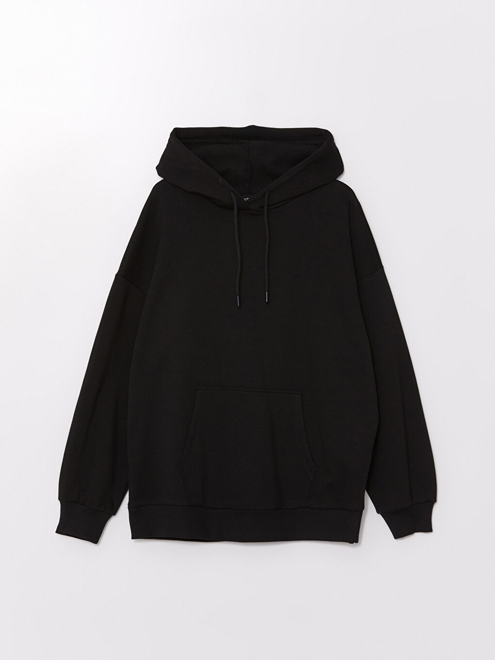 XSIDE Yeni Siyah Oversize Kadın Kalın Hoodie - 4