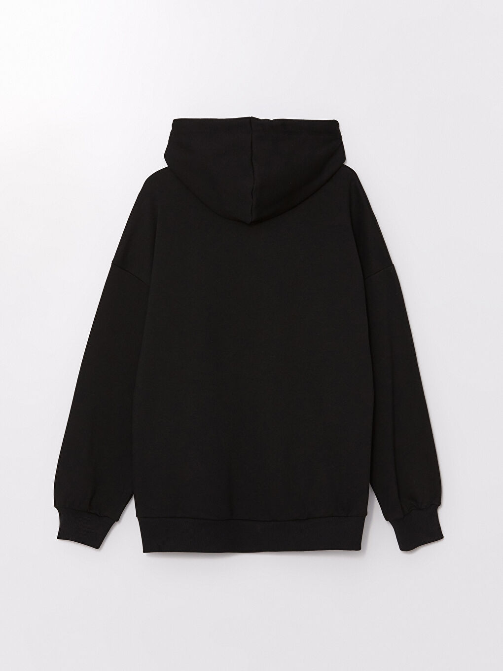 XSIDE Yeni Siyah Oversize Kadın Kalın Hoodie - 6