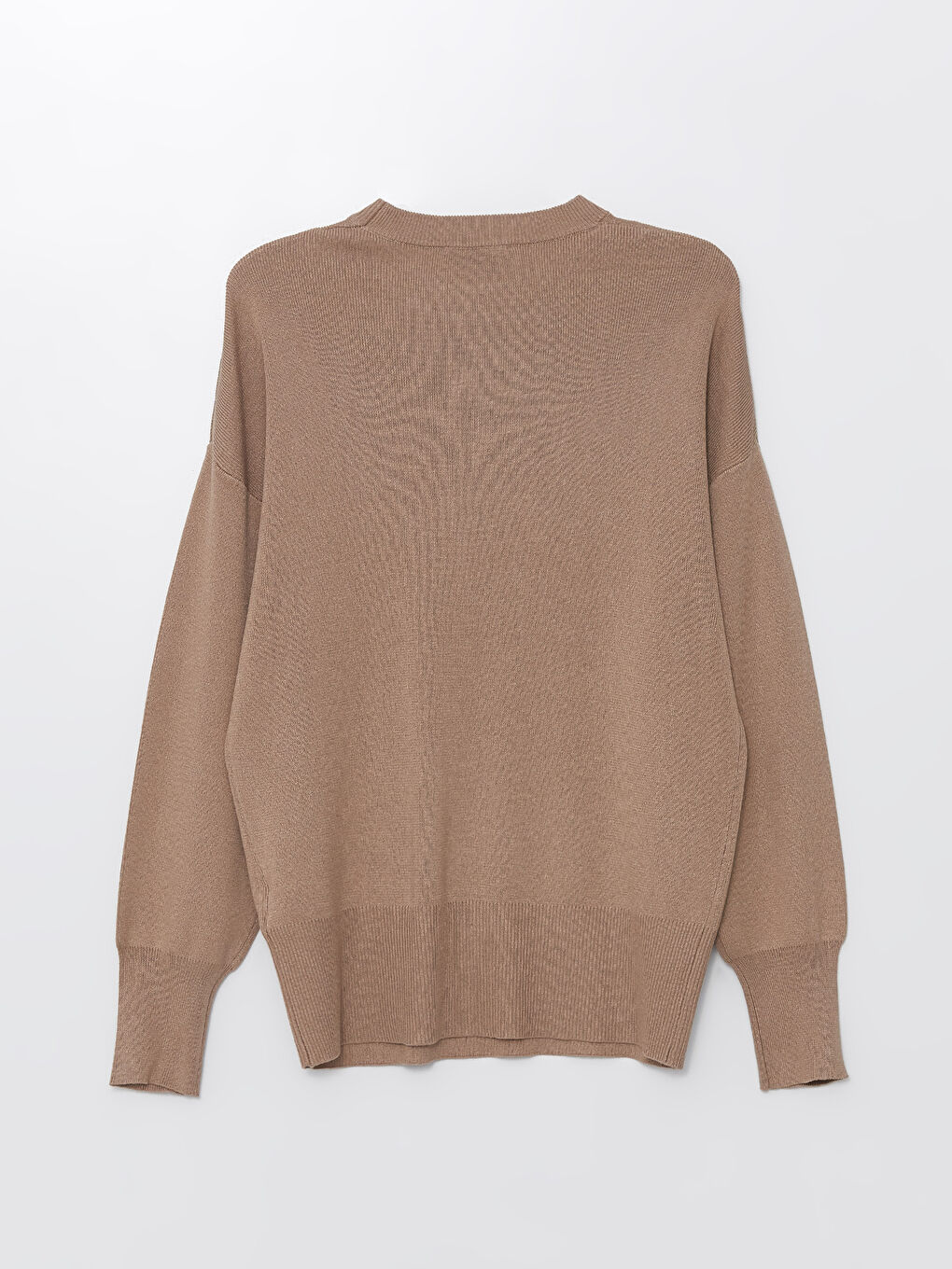 Pulover Tricotat pentru Femei, cu Guler Rotund-5