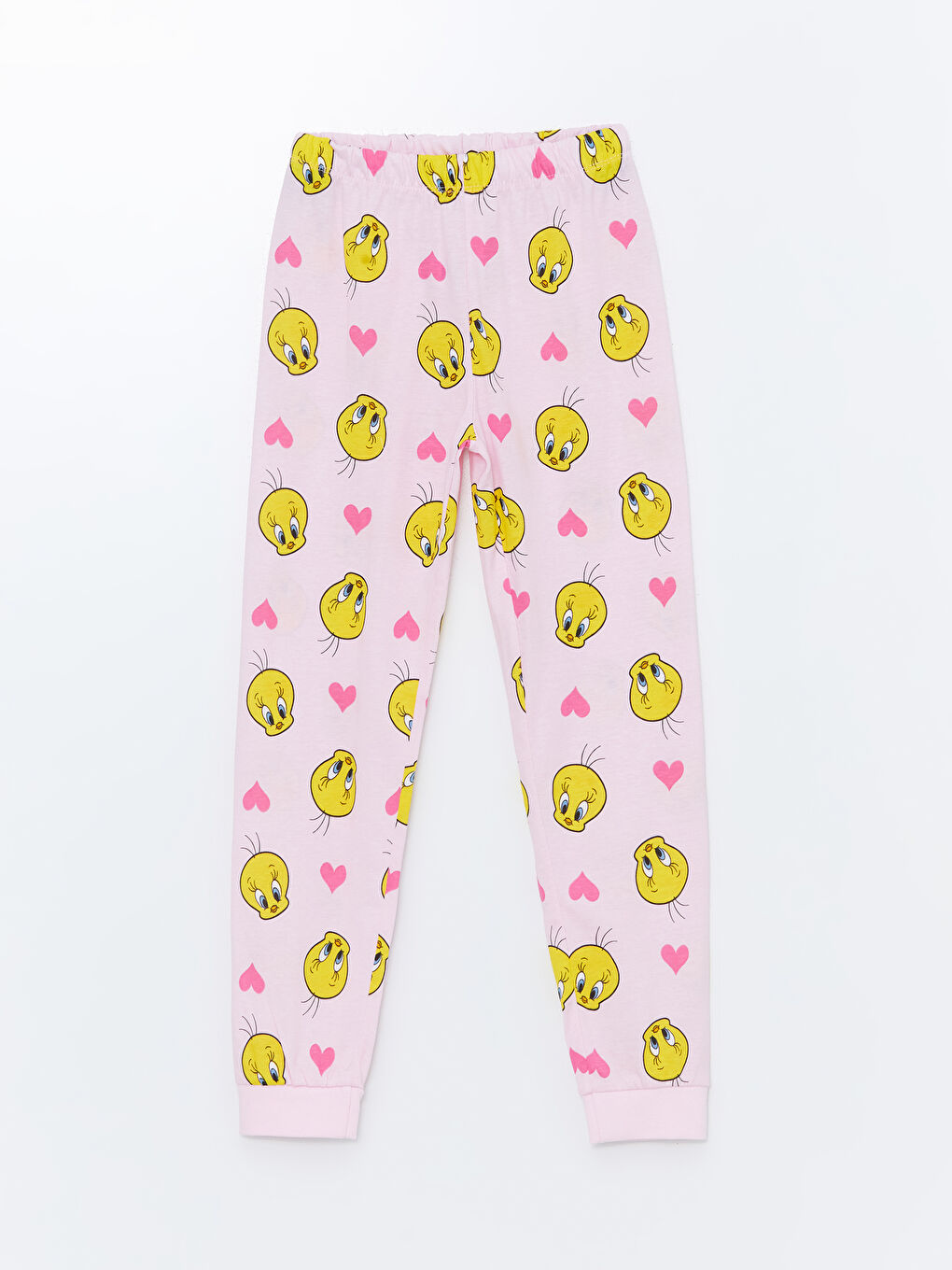 LCW Kids Pembe Beli Lastikli Tweety Baskılı Kız Çocuk Pijama Alt