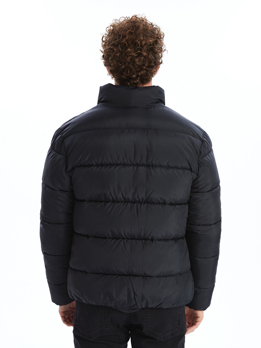 Standard Fit Funnel Neck Men's Puffer Coat-4