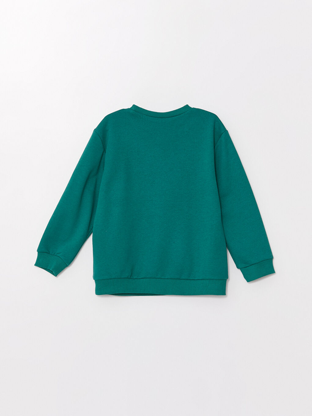 LCW Kids Orta Yeşil Bisiklet Yaka Uzun Kollu Erkek Çocuk Sweatshirt - 4