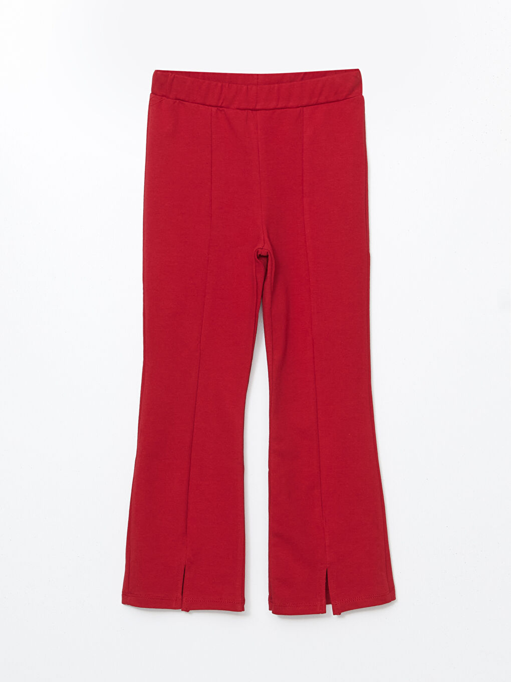 Kırmızı Beli Lastikli İspanyol Paça Kız Çocuk Tayt