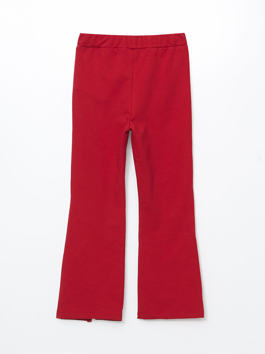 Kırmızı Beli Lastikli İspanyol Paça Kız Çocuk Tayt-1