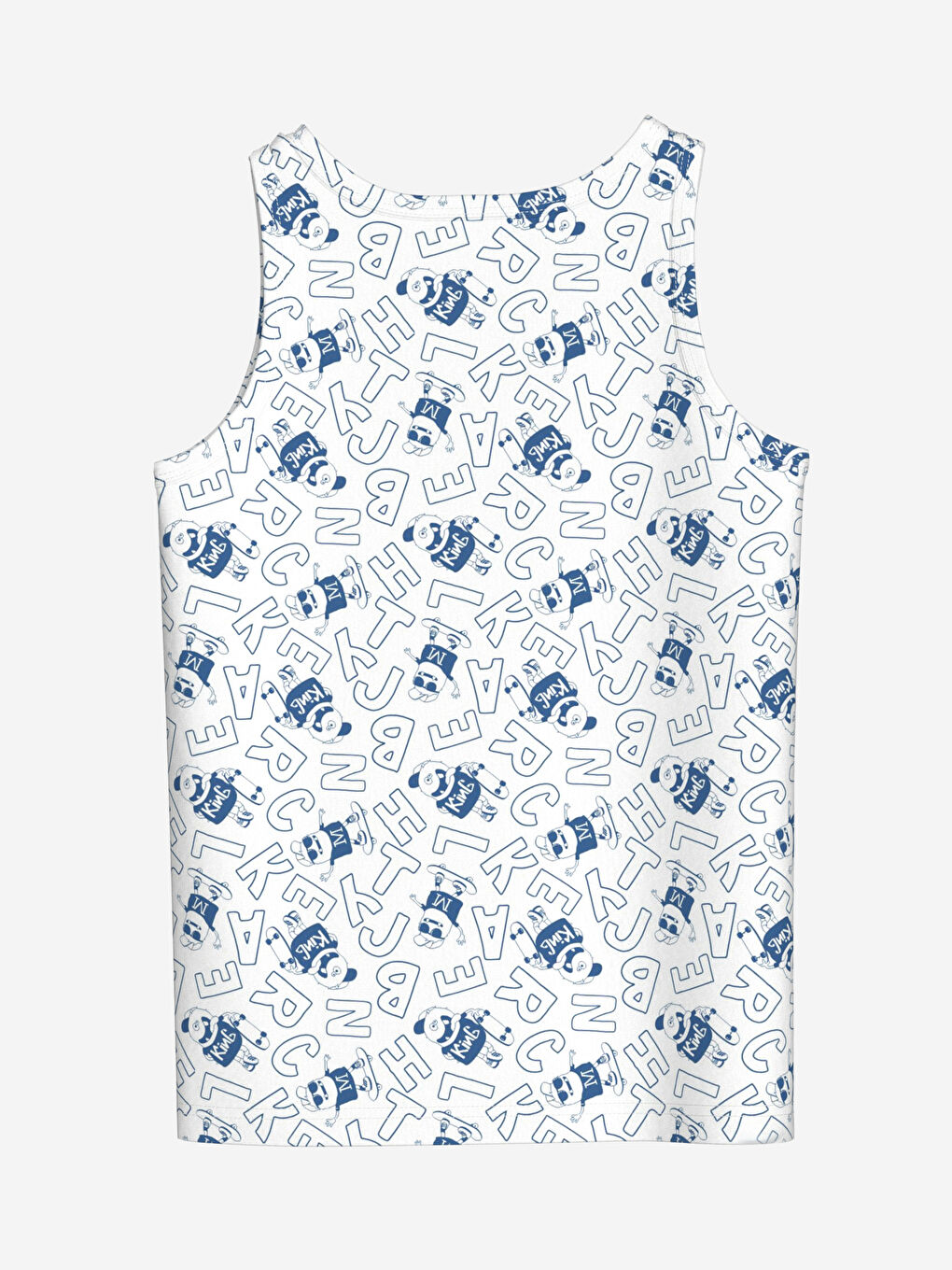 Beyaz Bisiklet Yaka Erkek Çocuk Atlet-1