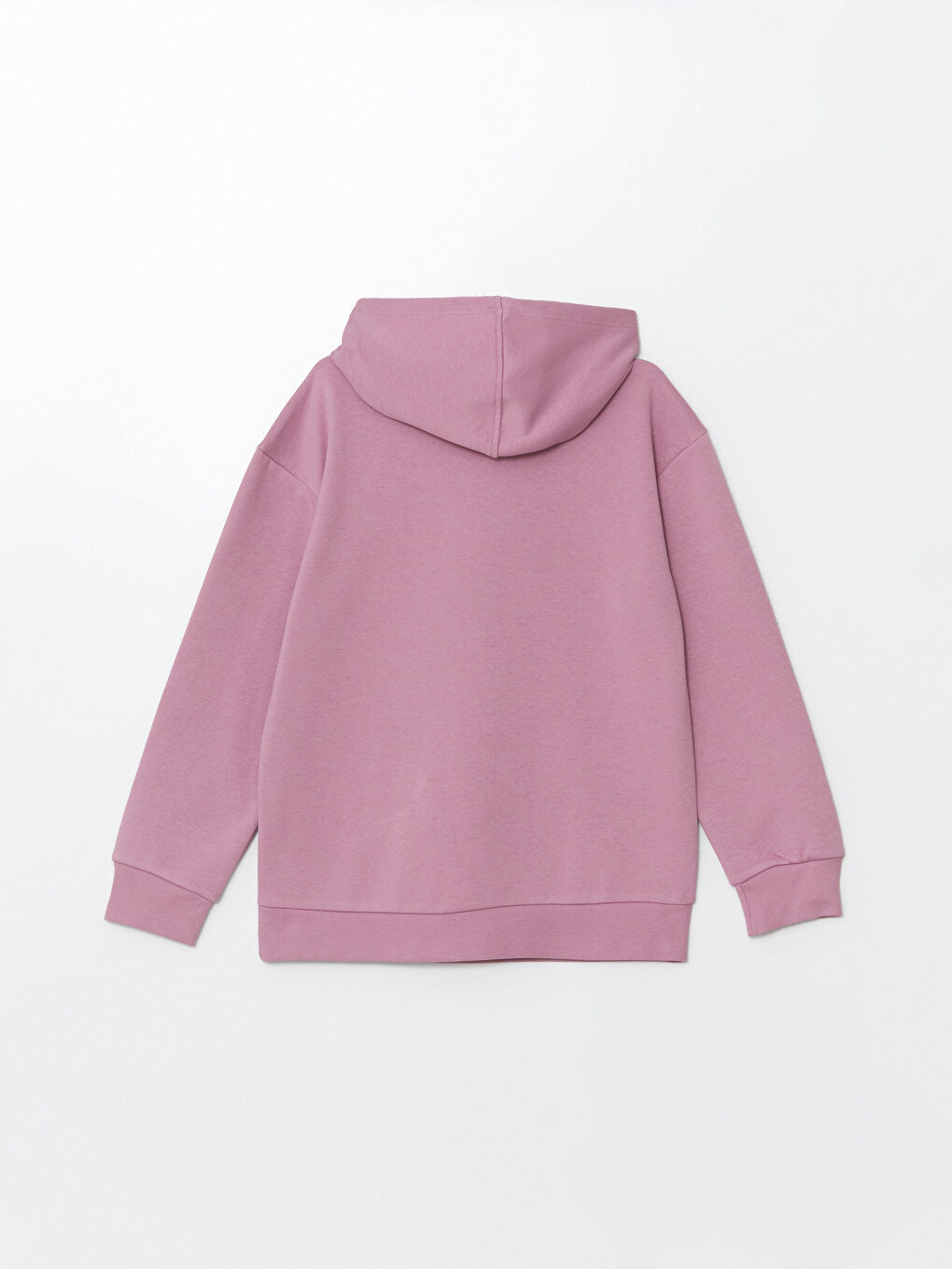 LCW Kids Mat Lila Kapüşonlu Kız Çocuk Kalın Sweatshirt - 2