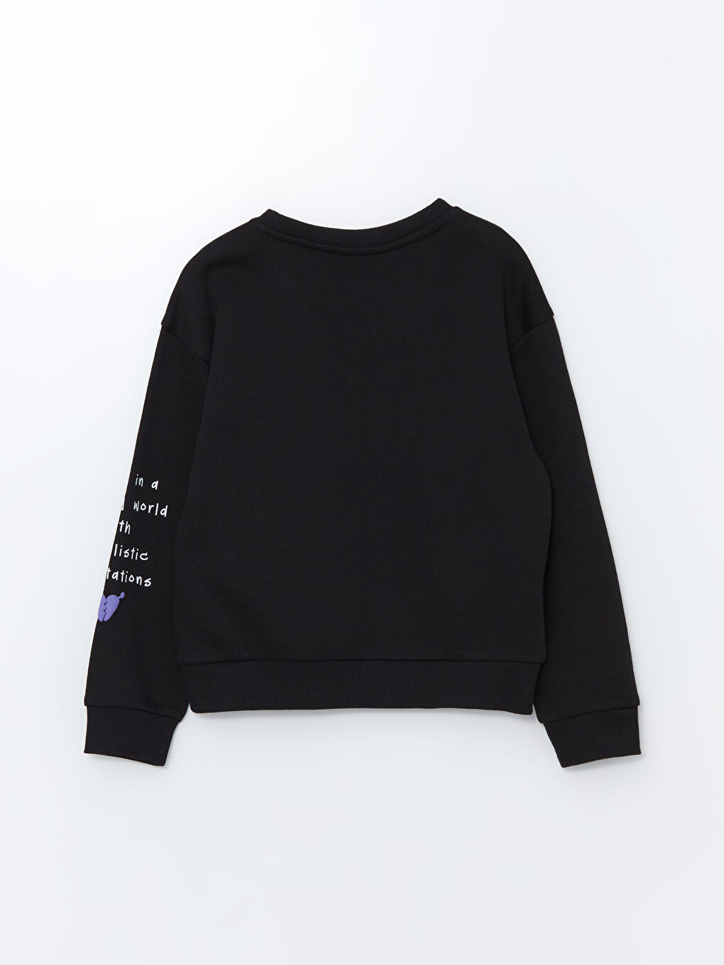 LCW Kids Crew Neck Girl's Thick Sweatshirt -W49699Z4-CVL