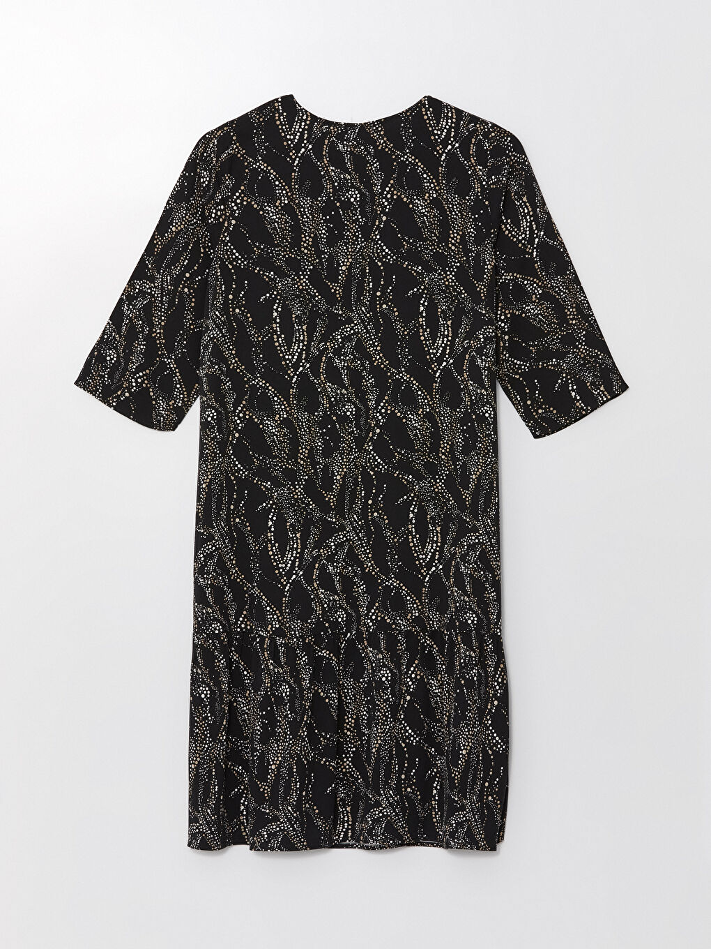 LCW Grace Tie Neck Patterned Women's Dress -W49709Z8-LQJ