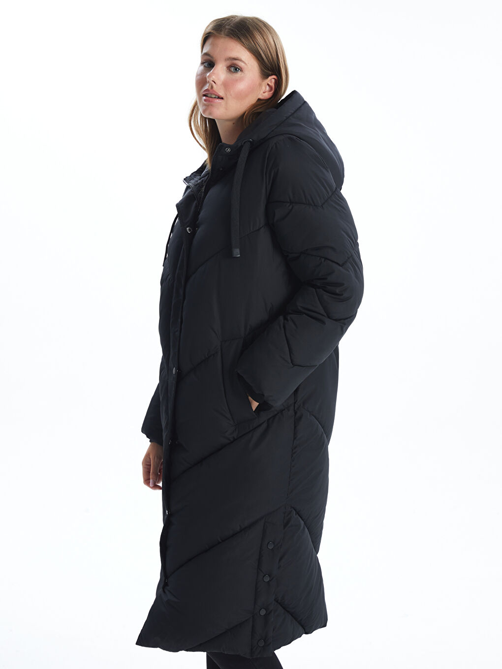 Geacă Matlasată cu Glugă pentru Femei