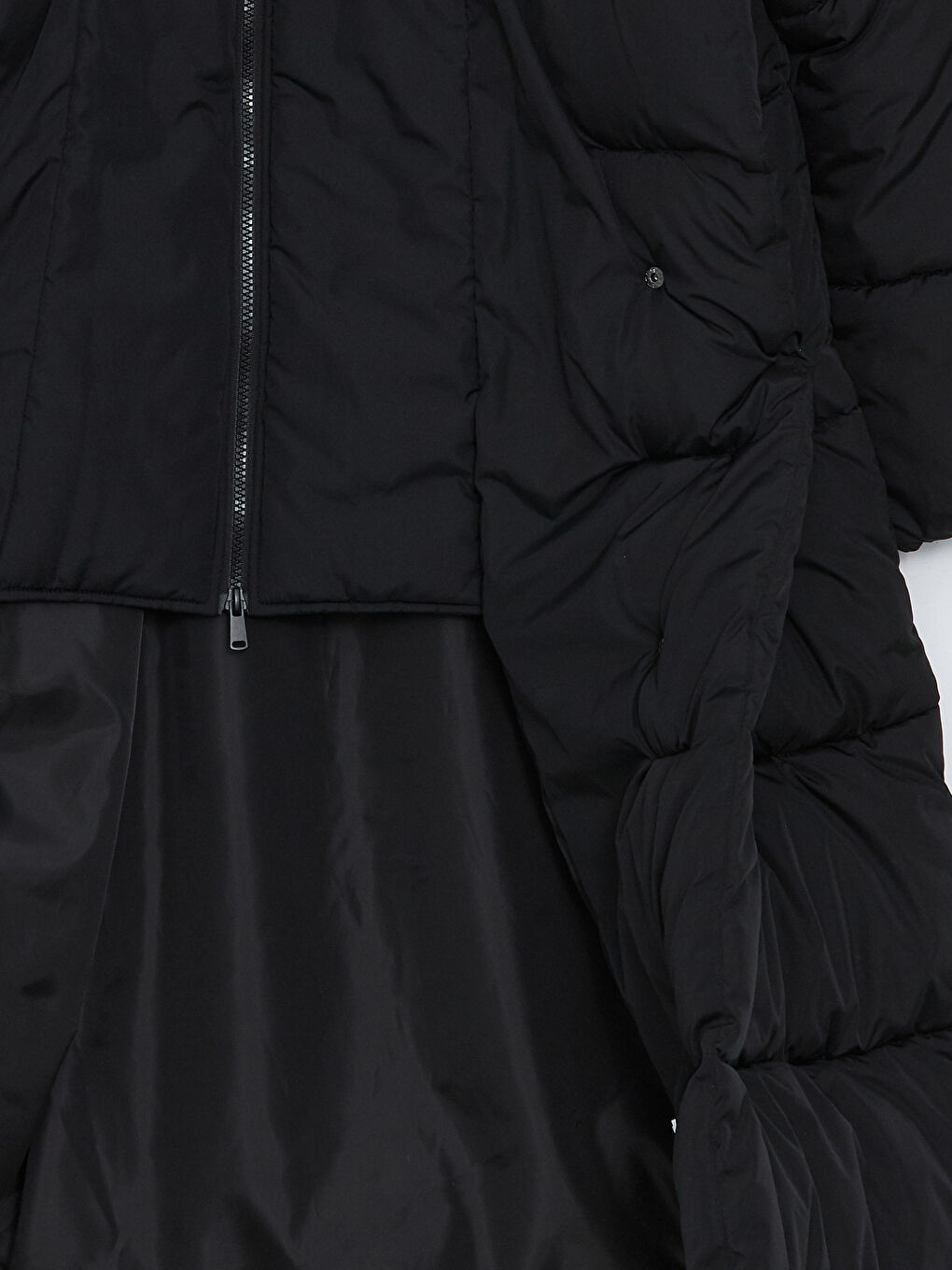 әйелдерге арналған капюшонды пуховик пальто-5