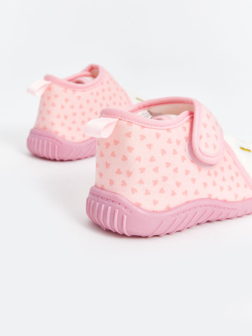 Embroidered Hook and Loop Girls' Panduf-4