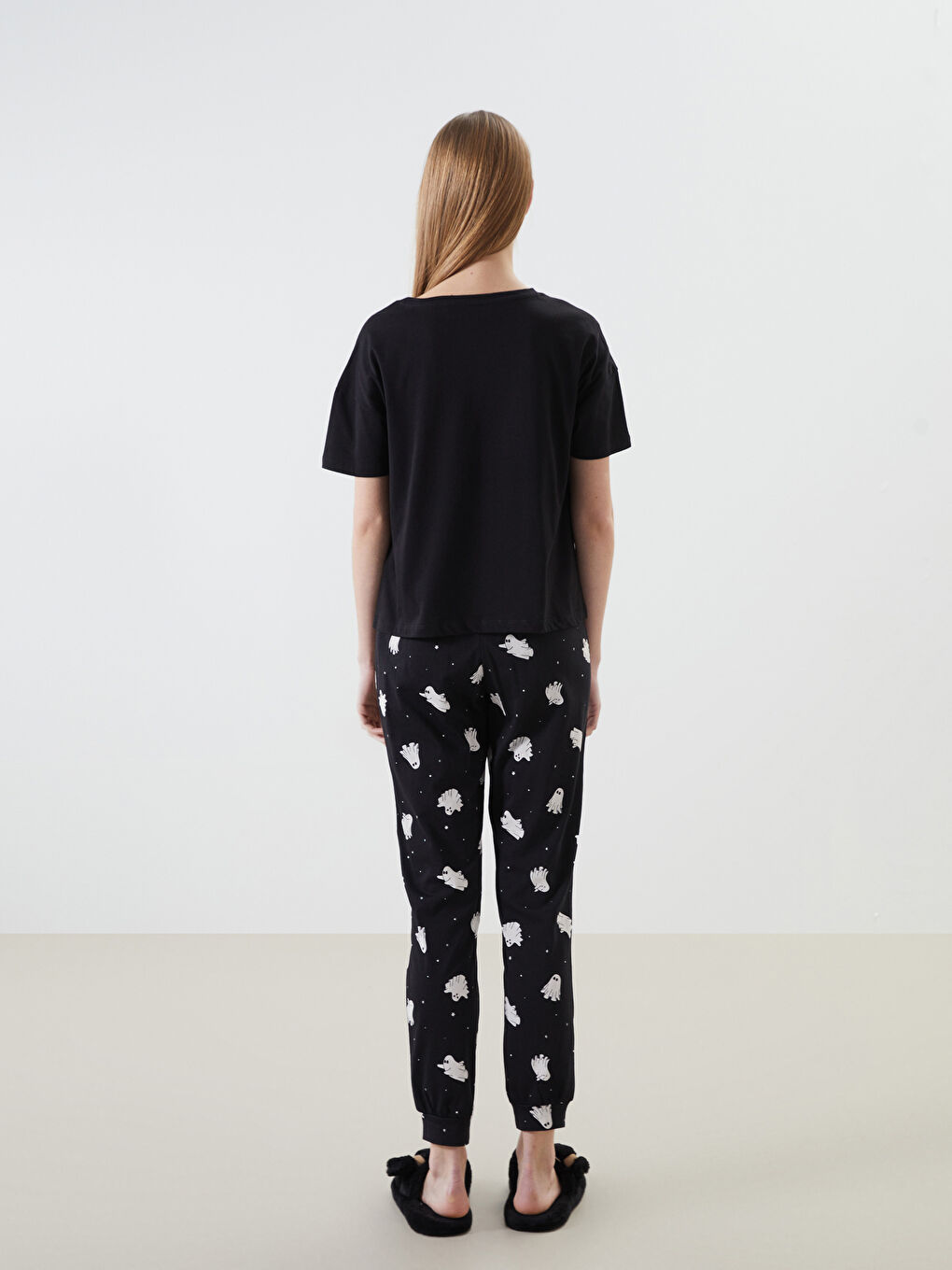 LCW Young H12 Crew Neck Printed Women's Pyjama Set -W49843Z8-LQJ