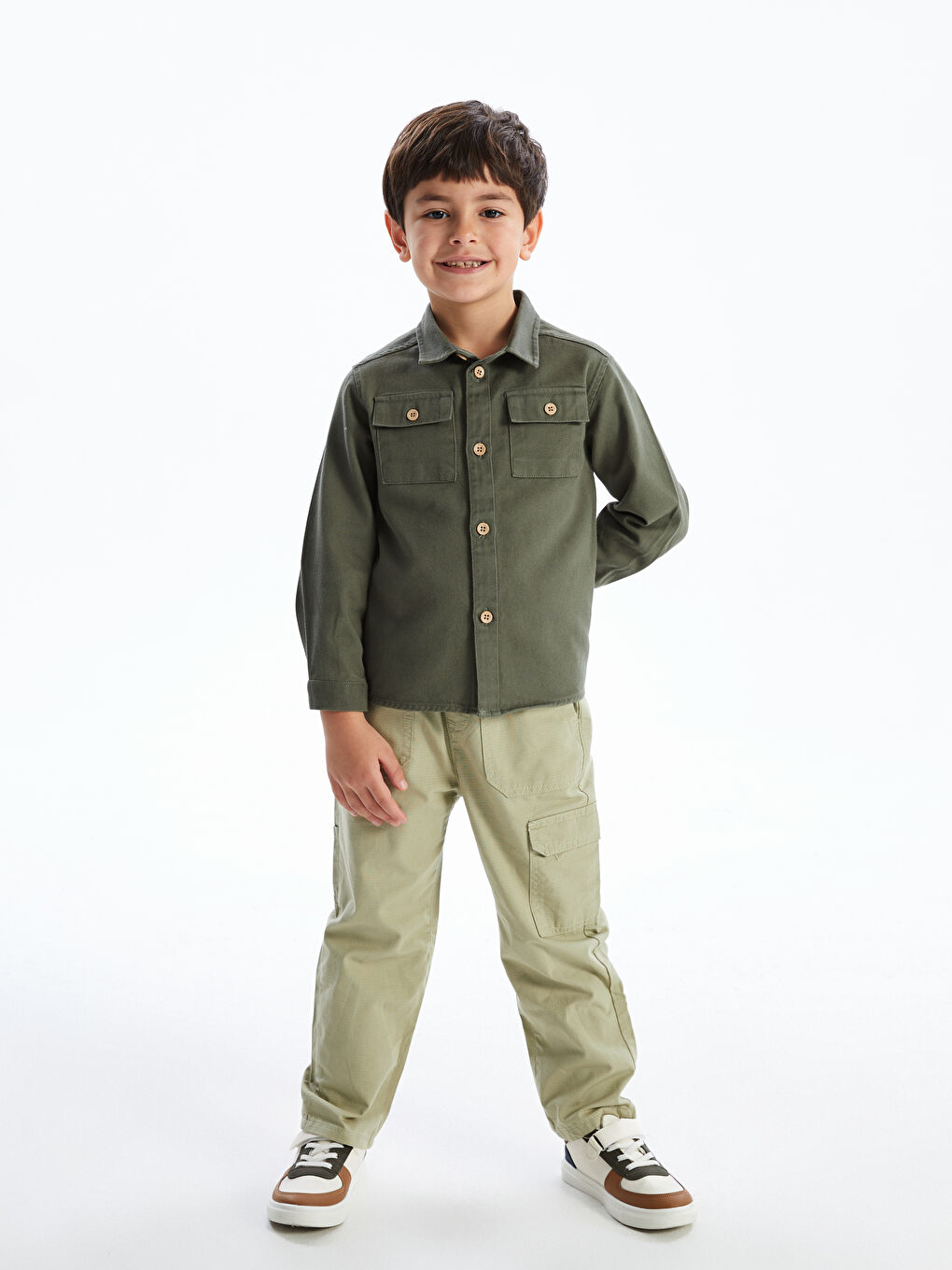 LCW Kids Yeşil Beli Lastikli Jogger Erkek Çocuk Pantolon