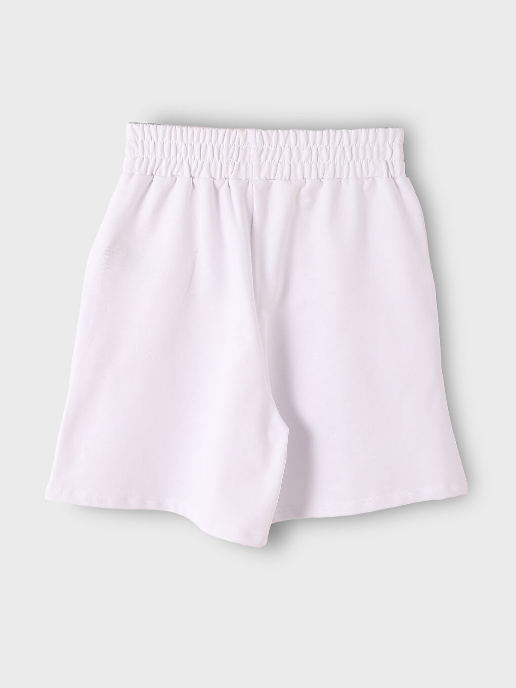 Women's Elasticated Waist Plain Shorts-3