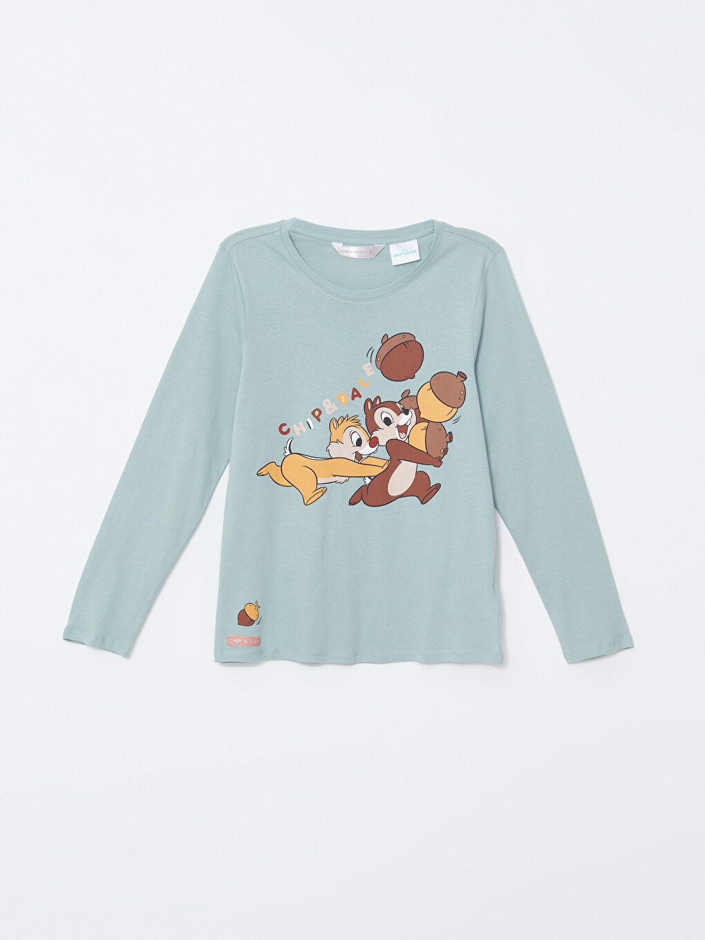 LCW DREAM Uçuk Pembe Baskılı Bisiklet Yaka Chip and Dale Baskılı Kadın Pijama Takımı - 5