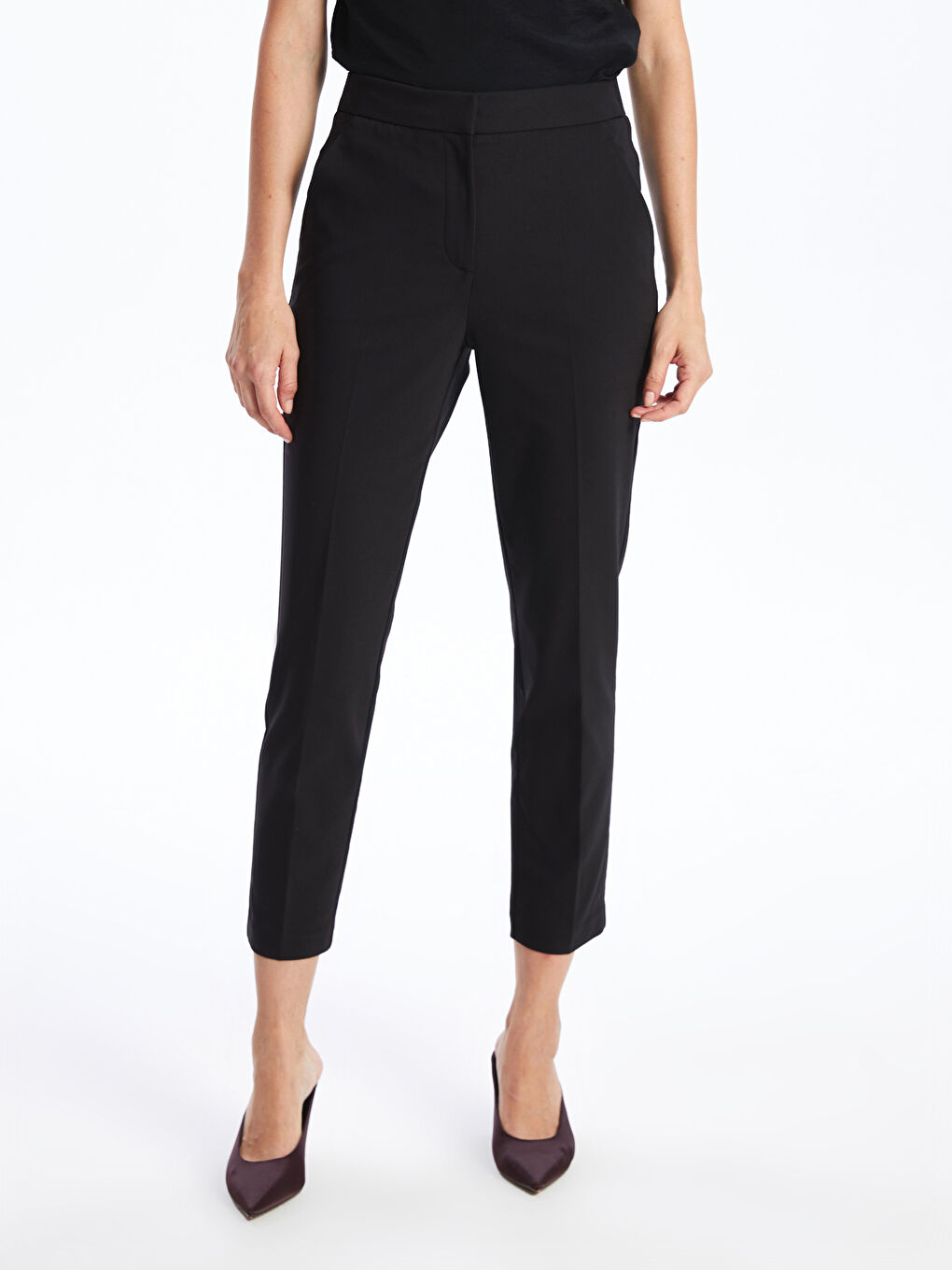 LCWAIKIKI Classic Slim Fit Women's Cigarette Trousers -W49915Z8-CVL