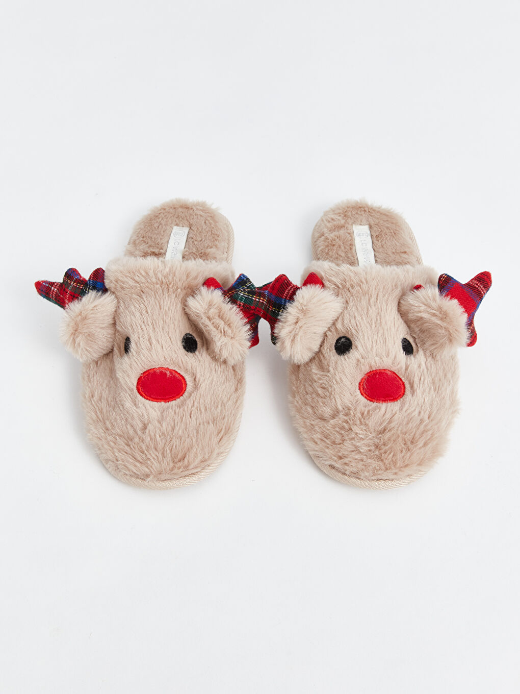 LC Waikiki Deer Figured Plush Girls' Home Slippers -W49979Z4-YG7