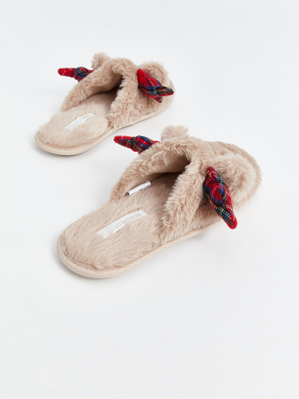 LC Waikiki Deer Figured Plush Girls' Home Slippers -W49979Z4-YG7