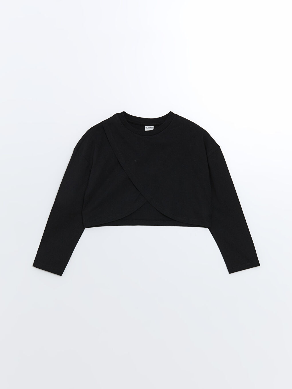 Siyah Bisiklet Yaka Kız Çocuk Tişört